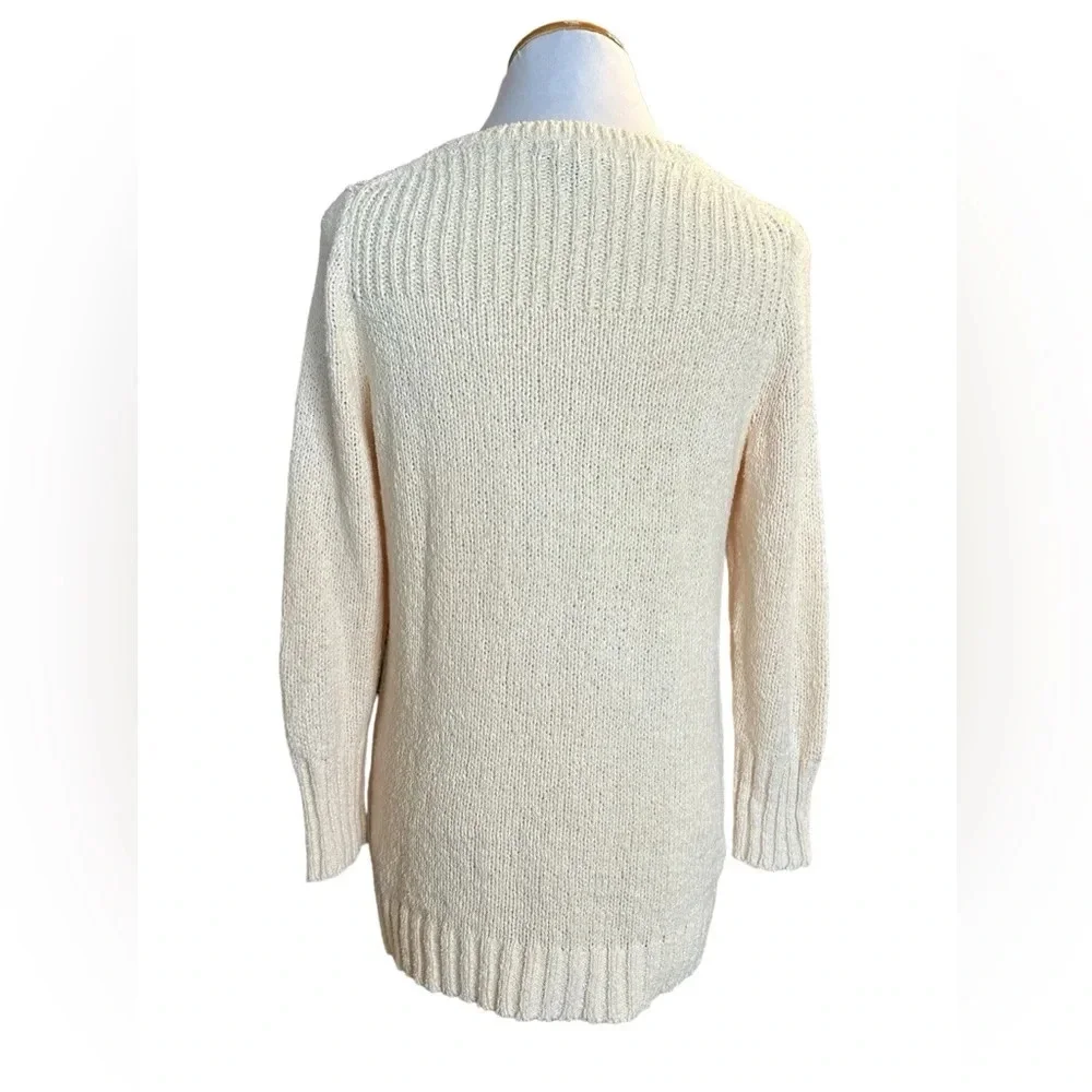 J. Crew Twisted Stitch Crewneck Cable-knit Sweater in Ivory - Picture 4 of 5